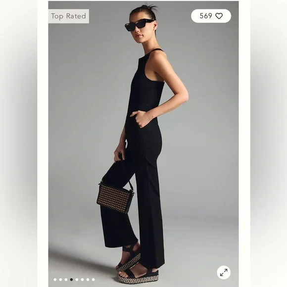 Anthropologie THE NAOMI WORKWEAR JUMPSUIT BY MAEVE size 8 tall. - Picture 4 of 16